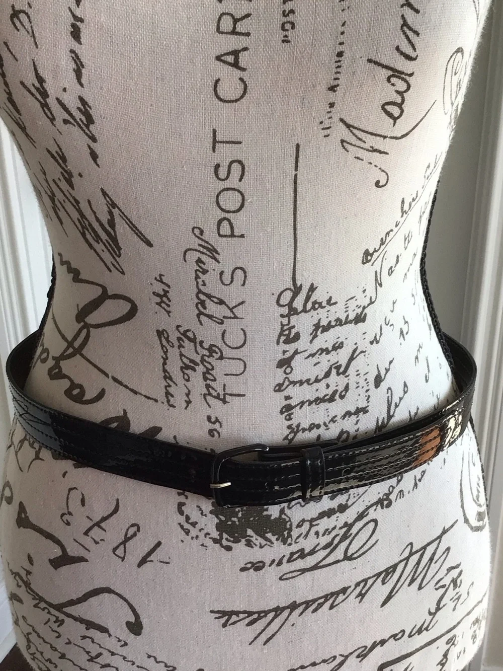 Bundle 2/$ 14 Women’s Black Patent Belt with Slim Buckle Sz M/L 34.75 inches